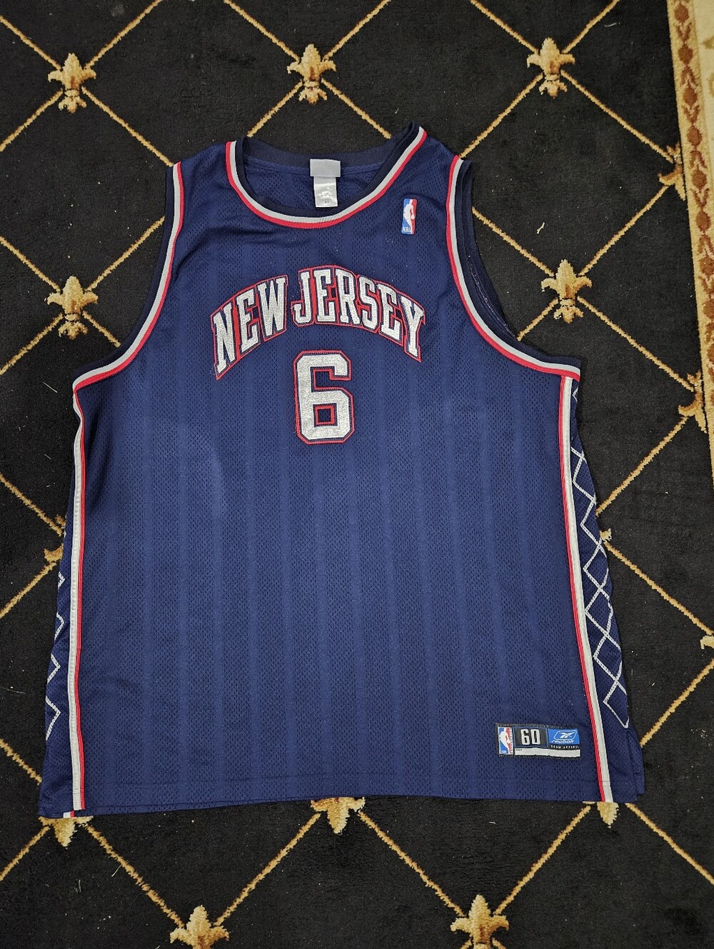 2003 Kenyon Martin New Jersey Nets Authentic Reebok NBA Jersey Size 60 Stitched
